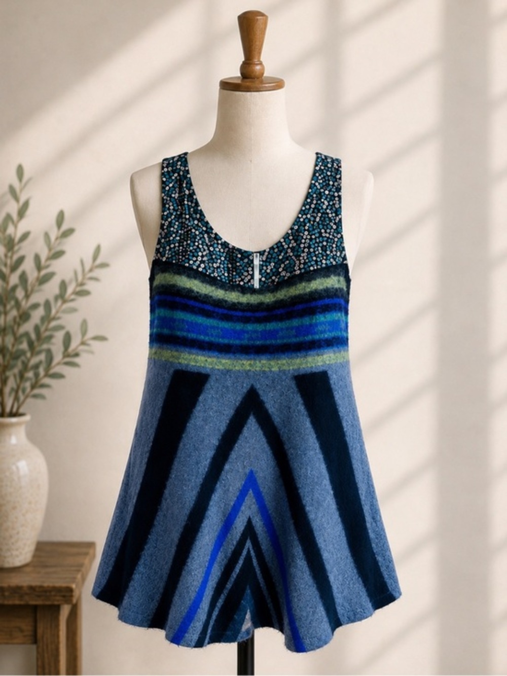 FREE PEOPLE Sweater / tank boho cottage core wool. Vintage